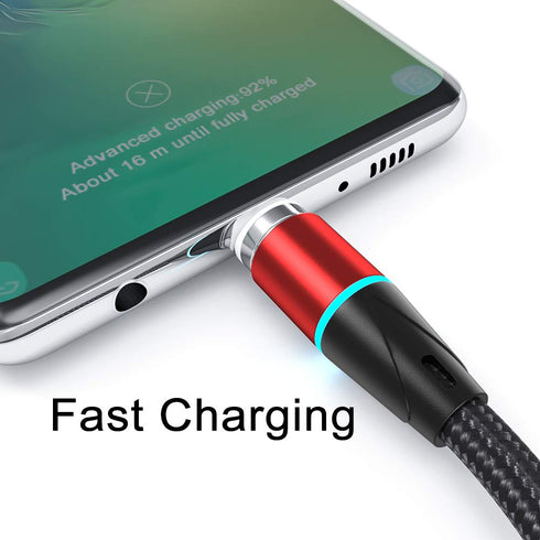 N. NETDOT Magnetic Charging Cable,3in1 Gen12 3 Pack (3.3ft/red) Max 18W Fast Charging Magnetic Phone Charger and Data Transfer Magnetic Charger fo...