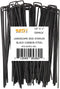 50 Pack 10x1 inch 11GA(0.12inch) Landscape Staples Garden Stakes Fence Netting Pins Ground Spikes Sod Cover Fabric Pegs Carbon Steel Black...