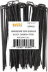 50 Pack 10x1 inch 11GA(0.12inch) Landscape Staples Garden Stakes Fence Netting Pins Ground Spikes Sod Cover Fabric Pegs Carbon Steel Black...