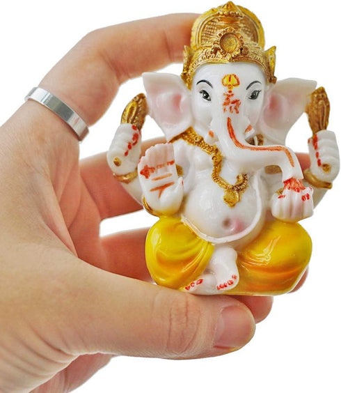 BangBangDa Indian Ganesh Idol Car Dashboard - Hindu Ganesha Statue Elephant God India Ganpati Lord Murti Mandir Diwali Gifts Yoga Zen Meditation R...