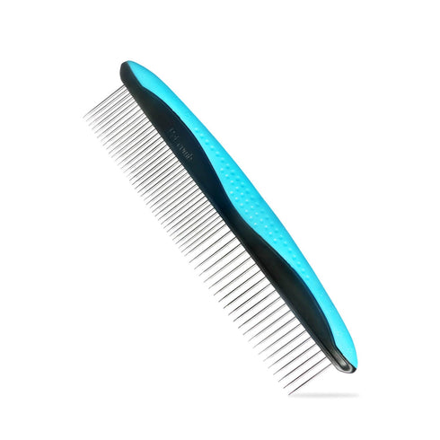 ROPO Dog comb Pet grooming comb Cat comb for removing matted fur Proper care prevents knots and mats in long and short-haired pets Non-slip comfor...