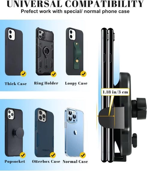 Car Phone Holder Mount - Socket Grips Pop Cradles Friendly, Hands-Free 360° Rotatable & Anti-Shake Air Vent Mount, Universal Car Phone Holder Comp...