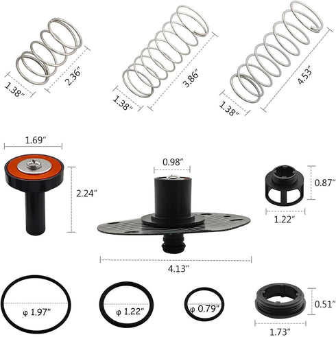 3/4"-1" Complete Backflow Repair Kit Compatible with Zurn Wilkins 975XL 975XL2 Rubber Repair Kit for Stopping Water Leak of RPZ Valve...