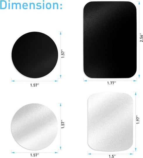 Tryone Metal Plate for Magnetic Car Mount 4 Pack Disc with 3M Adhesive Compatible with Phone Magnets/Cell Phone Automobile Magnet Cradles, No Logo...