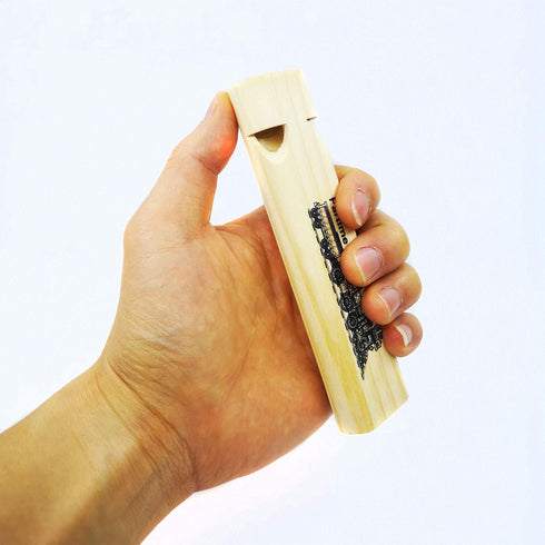 Wooden Train Whistle-2Tones 5.75" Length-Wood Train Whistle for Kids,Stocking Stuffers,Train Party Favors,Noisemakers,Theme Birthday Decorations,e...