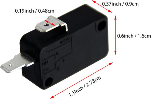 1 Pack W10727360 & W10269460 & W10269458 Microwave Door Switch Kits Compatible with Microwave Ovens SZM-V16-FC-61 SZM-V16-FC-62 SZM-V16-FC-63,Term...