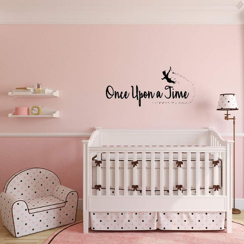 Once Upon a Time Nursery Wall Quotes Decals Vinyl Lettering for Kids Room Decoration Graphic Motto Art Letters...