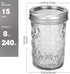 VERONES Mason Jars 8 OZ, 8 OZ Canning Jars Jelly Jars With Regular Lids, Ideal for Jam, Honey, Wedding Favors, Shower Favors, 15 PACK...