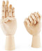 7" Wooden Sectioned Opposable Articulated Left/Right Hand Figure Manikin Hand Model for Drawing, Sketching, Painting (Left+Right Hand)...