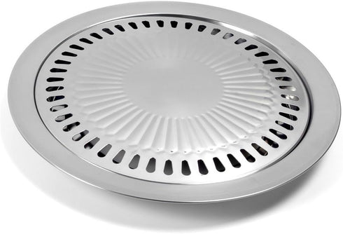 Korean Stovetop Pan, Stainless Steel Non-Stick Indoor Barbecue Grill Tray, Smokeless Roasting Pan, Cooking Meat and Vegetable Stovetop Plate, for ...