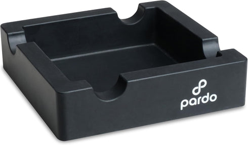 Pardo Cigar Unbreakable Cigar Ashtray for Outdoors- Large Ring Gauge Designed - Square Matte Black - Ideal for Large Cigars - Indoor/Outdoor Use -...