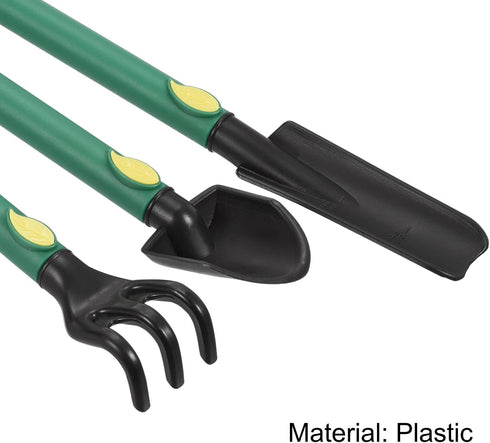 MECCANIXITY Mini Garden Tools Set Plastic Gardening Hand Tools Trowel Rake Spade Kit Home Garden Supplies for Flowers Succulent Transplanting 3Pcs...