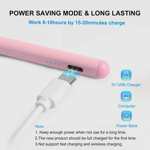 Stylus Pen for iPad 9th&10th Generation,Pencil with Palm Rejection Apple Pencil for (2018-2023) iPad Pro11&12.9 inch, iPad Air 3/4/5,iPad 6-10,iPa...