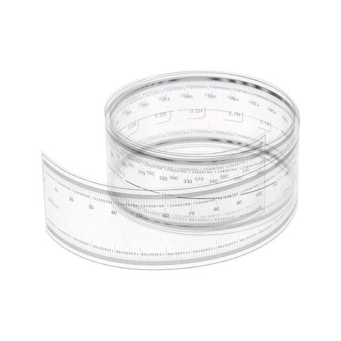 Film Flexible Ruler 60cm 0.1mm Scale with R Angle & Width Lines PET Plastic Folding Straight Ruler Calibration Soft Ruler Measuring Tool for Facto...