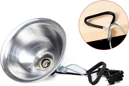 PATIKIL Dome Lamp Clamp, Flexible Dome Light Clamp Adjustable Lamp Fixture for Ceramic Heat Lamp Holder Infrared Heat Emitters Reflector...