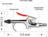 2-Way Connection Air Nozzle Blow Gun, Rubber Tip Air Nozzle with 1/4 in Standard Quick Fitting, Air Compressor Accessories Air Blower Gun for Air ...