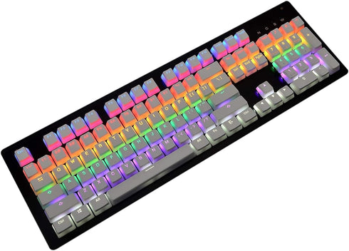 Pudding Keycaps, Translucent Layer Backlit Keycap Double Shot PBT Keycaps Set for Mechanical Keyboards - White?Only Keycaps?...