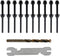 Antrader Black Cable Railing Kit Hand Swage Threaded Stud Tensioner for 1/8" Cable,12Pcs Set Deck Stair Cable Railing Hardware Tensioner T316 Stai...