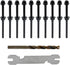Antrader Black Cable Railing Kit Hand Swage Threaded Stud Tensioner for 1/8" Cable,12Pcs Set Deck Stair Cable Railing Hardware Tensioner T316 Stai...
