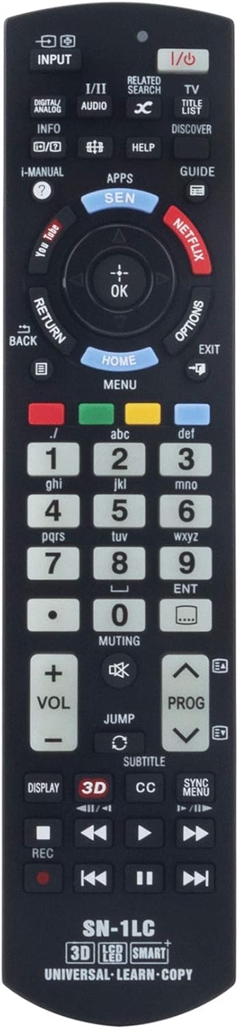 SN-1LC Universal Replacement Remote Control fit for Sony Bravia Smart TV KDL-32W600D KDL-40R550C KDL-48R550 KDL-55W650D XBR-55X900C XBR-55X850C XB...