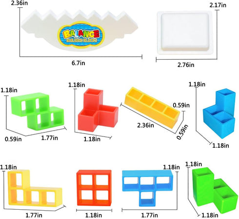 32 PCS Tetra Tower Game,Stacking Blocks Game, Board Games for 2 Players+ Family Games, Parties, Travel, Kids & Adults Team Building Blocks Toy...