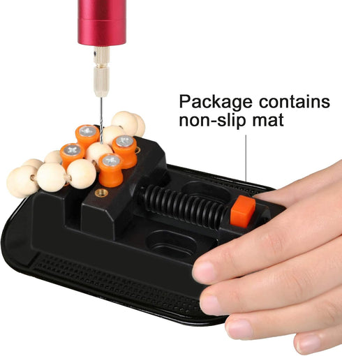 Electric Resin Drill Set,Pin Vise for Resin Molds Jewelry Casting, YASPIT Anti-Skid Drill Press Vise, 210 PCS Keychain making Supplies, Precision ...