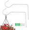 2 Pack Plant Bracket Hanger? Outdoor Fence Hooks, Indoor Hanging Plant Wall Hooks Hanging Lanterns, Bird Feeders, Flower Baskets, Street Lights?Fo...