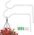2 Pack Plant Bracket Hanger? Outdoor Fence Hooks, Indoor Hanging Plant Wall Hooks Hanging Lanterns, Bird Feeders, Flower Baskets, Street Lights?Fo...