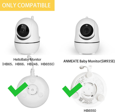 iTODOS Baby Monitor Mount Compatible with HelloBaby HB65/HB66/HB248,ANMEATE SM935E Baby Monitor Camera, Versatile Twist Mount Without Tools or Wal...