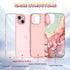 Btscase for iPhone 15 Plus Case 6.7 inch (2023), Marble Pattern 3 in 1 Heavy Duty Full Body Shockproof Hard PC+Soft Silicone Drop Protective Women...