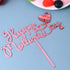 10pcs Happy Mothers Day Cake Toppers Acrylic Cake Picks for Mothers Day Birthday Cake Decoration - Rose Gold...