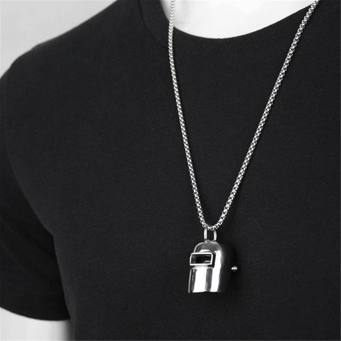 Hiphop Classic Welder Mask Pendant Necklaces for Welding Artisan Fashion Jewelry 27.5"...