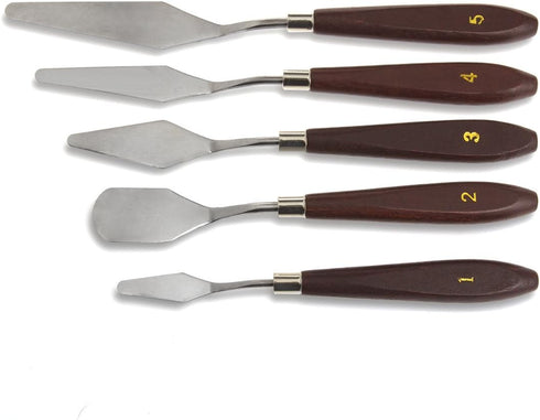 StarVast Painting Knife, 5 PCS Palette Knives Set Paint Scraper for Watercolor Oil Acrylic / Crafts / Rock & Face Painting, Basic Painting Tools K...