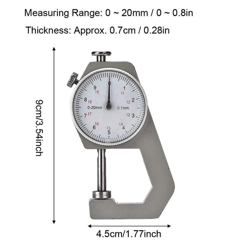 Thickness Gauge Metal Thickness Gauge Thickness Caliper Measuring Tool 0-20mm Jewelry Measuring Gauge Calipers Metal Gauge Thickness Tool Paint Th...