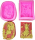 2pcs Flower Fairy Soap Molds Handmade Chocolate Making Bakeware Cooking Mousse Cake Silicone Moulds Fondant Gumpaste diy Mold (Pink)...