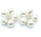 10pcs White Flat Back Pearl Flower Rhinestone Buttons Bulk for DIY Craft Jewelry Charms Wedding Embellishments Clothes Accessory 22x21mm...