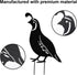 COHEALI 4Pcs Iron Cast Animal Stake Statue Rustic Quail Silhouette Quail Family Yard Black Metal Quail Art Garden Birds Silhouette Statue Lawn Bac...