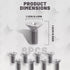 8pcs Stainless Steel Brake Disc Rotor Screws, Car Brake Disc Rotor Screws, 93600-06014-0H Disc Brake Caliper Tool Set for Front and Rear Compatibl...