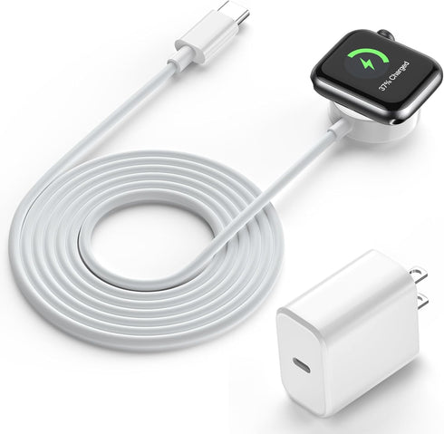 ???????? ???????????????? Fast Charger Magnetic for Apple Watch, 3FT USB C for iWatch Magnetic Charging Cable with Max 20W PD Power Adapter Compat...
