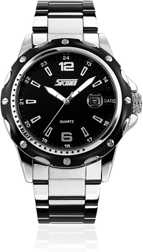 cofuo Mens Stainless Steel Band Analog Quartz Watch Dress Wrist Unique Luxury Business Work Casual Waterproof Watches Classic Calendar Date Window...