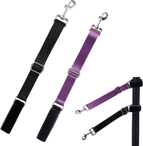 2pcs Dog Grooming Extender Straps, Adjustable Leash Dog Grooming Arm Accessories Supplies for Pet Grooming Table (Black,Purple)...