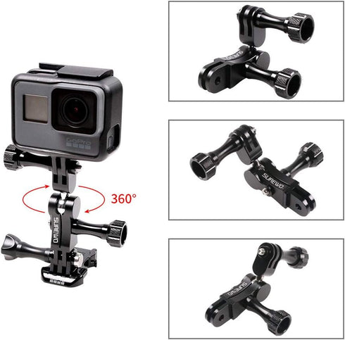 Aluminum Alloy 360 Degree Rotation Ball Joint Mount Adapter Swivel Arm Mount Pivot Extension Accessories Compatible with Gopro Hero 13 Black,Hero ...