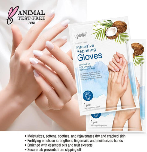 Epielle Assorted Hand Care Gloves Set | 5 Pairs: Moisturizing, Hydrating, Repairing, Nourishing, Relaxing | Korean Skincare...