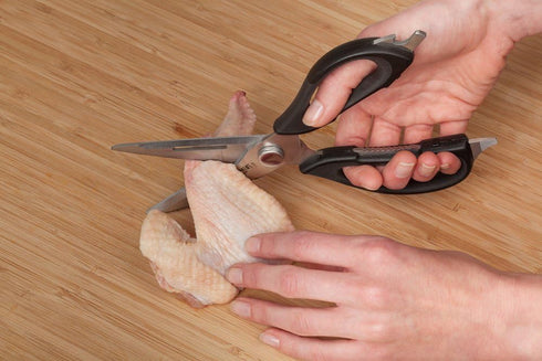 Ergo Chef All-Purpose Come-Apart Kitchen Shears for Poultry, Fish, Vegetables, Herb Stripper, Bottle Opener (Black)...