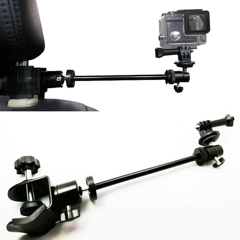 Pmsanzay 3in1 Adjustable Heavy Duty Universal Action Camera Desk Pole Clamp Holder Mounts Kit for Waterproof Camera/Digital Camera/Smartphone - Pe...