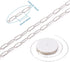 Craftdady 16.4 Feet Silver Paperclip Link Chain Brass Soldered Oval Cable Cross Chain 6x2.6mm with Spool for Jewelry Pendant Necklace Bracelet Mak...