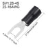 uxcell 50Pcs SV1.25-4S Insulated Fork Spade U-Type Wire Connector Electrical Crimp Terminal 22-16AWG Black...
