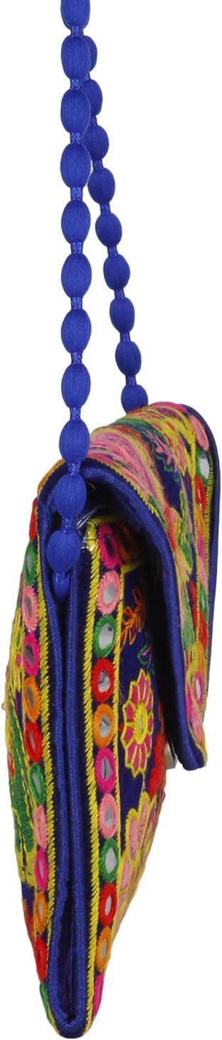 Elephant Sling Bag, Foldover Clutch, Hand Bag, Shoulder Bag & Cross Body Bag for Women & Girls (Blue Color)...