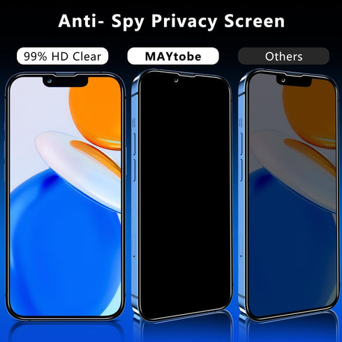 MAYtobe [2-Pack Privacy Screen Protector Designed for iPhone 13 Mini Tempered Glass, No Bubbles, Anti Scratch, Easy to Install...