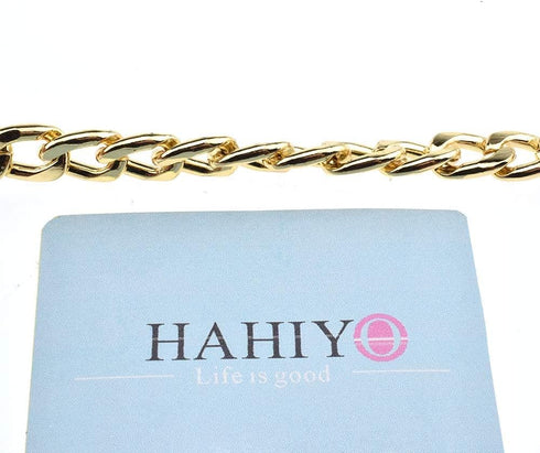 HAHIYO Purse Chain Strap Length 47.2" SPOT-ON Gold for Shoulder Cross Body Sling Purse Handbag Clutch Bag Replacement Strap Comfortable Flat 0.4" ...